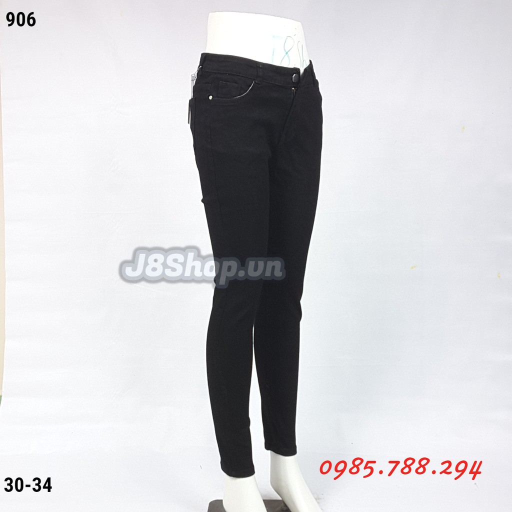 Quần Jean Nữ Màu Đen Tuyền Giá Rẻ Dành Cho Người Mập Size Lớn 30-38