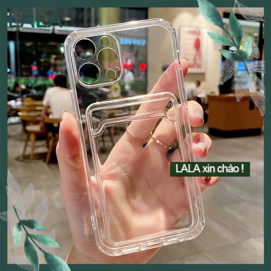 Ốp Lưng Trong Suốt Silicone Dẻo Có Ngăn Đựng Thẻ Mẫu Mới Cho Iphone - Full Dòng - Hàng Loại 1