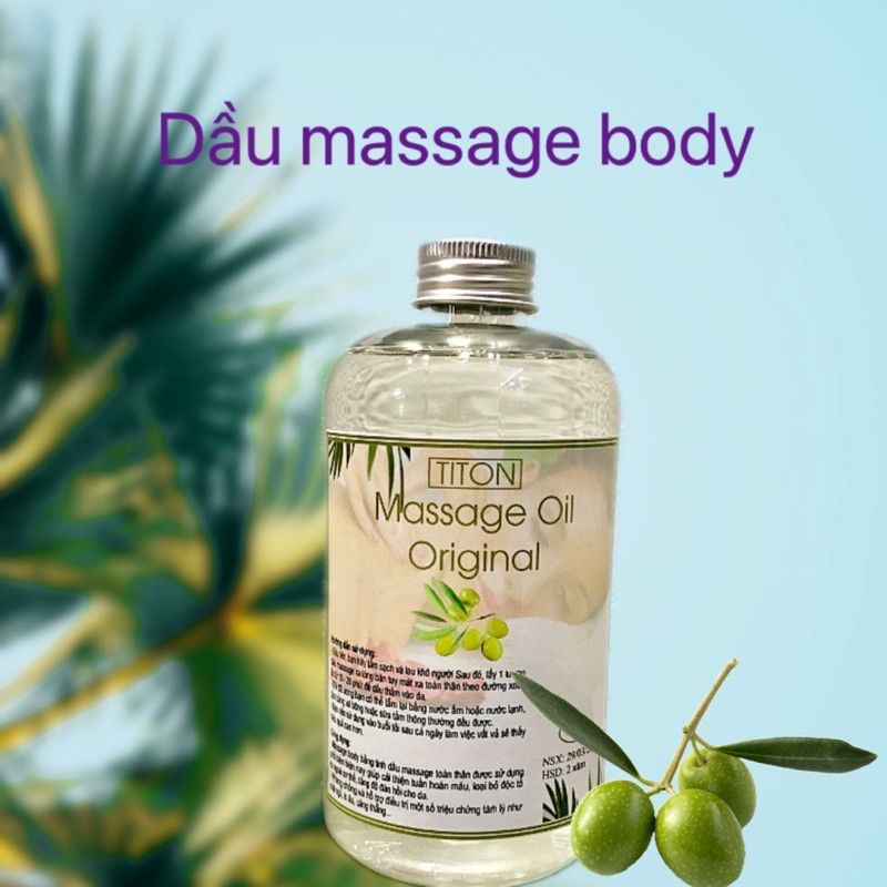 Dầu masage body  truyền thống không mùi siêu trơn , mềm 500ml