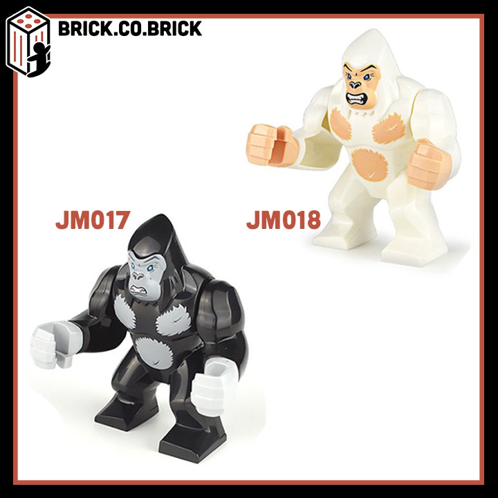 JM017- JM018 Đồ chơi lắp ráp minifigure  mô hình động vật và thú rừng xanh Cọp, Báo, Cá mập, Cá sấu- Animals