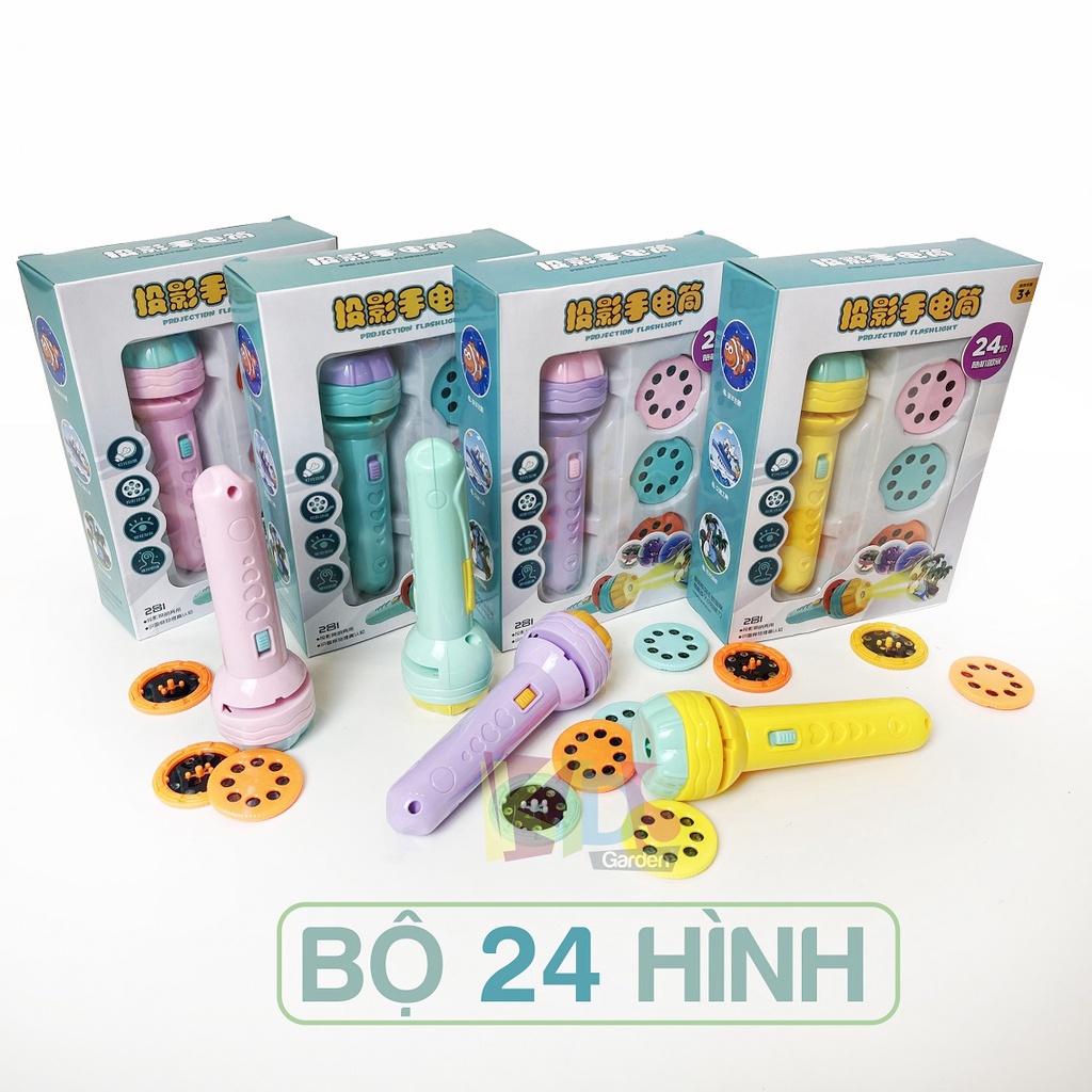 Đồ chơi đèn pin chiếu hình cho bé với nhiều chủ đề đa dạng DCGD03 KIDS GARDEN
