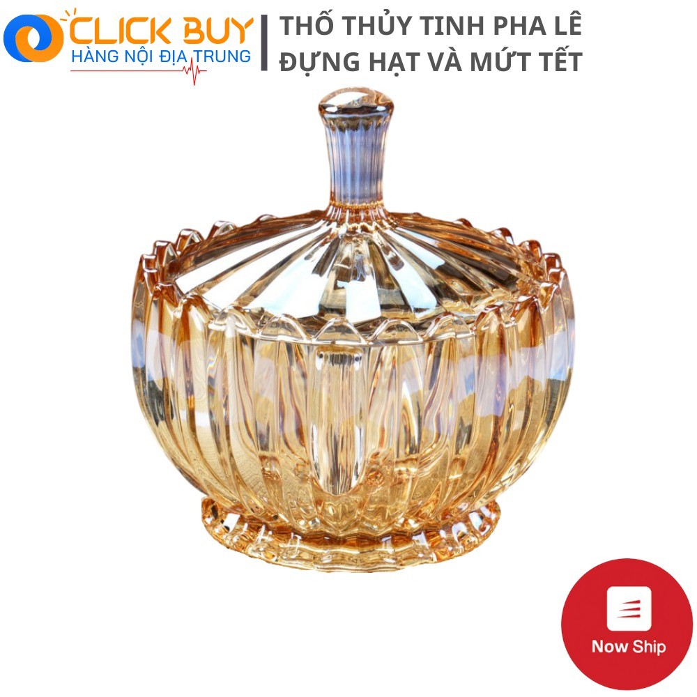 Thố Thủy Tinh 🍀 Hũ Đựng Mứt 🍀Lọ pha lê có nắp đựng bánh kẹo, hoa quả | BigBuy360 - bigbuy360.vn