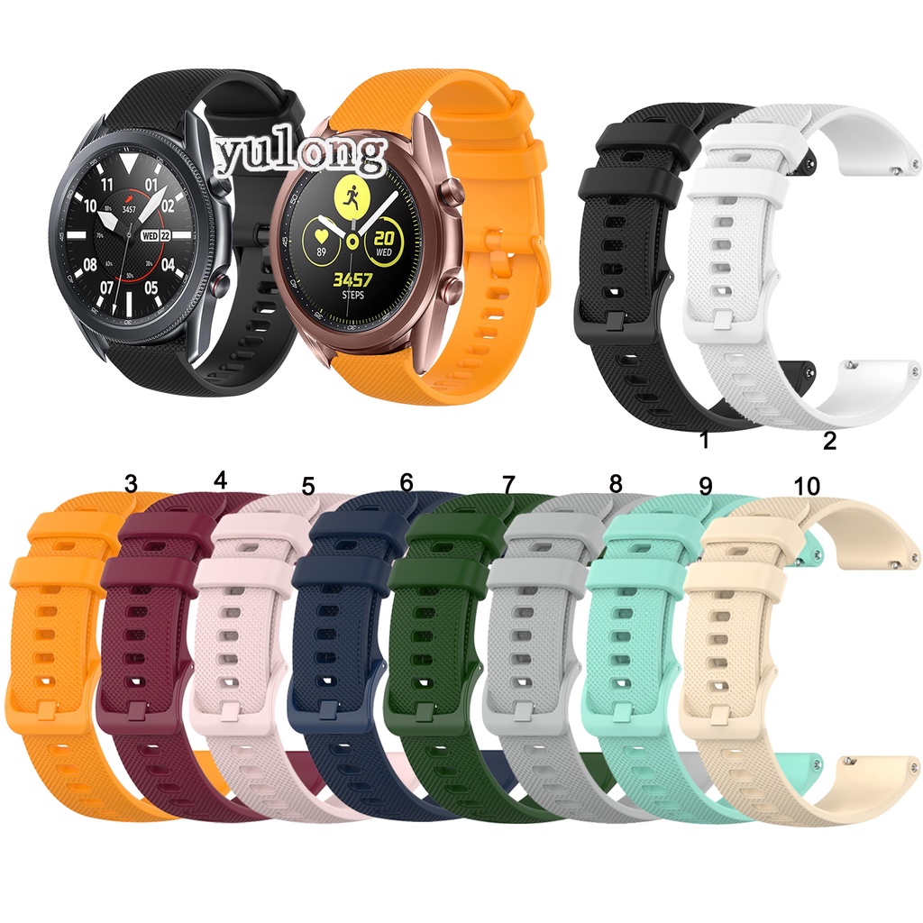 Dây Đeo Silicone 20mm 22mm Cho Đồng Hồ Thông Minh Samsung Galaxy Watch 3 41mm 45mm 42mm 46mm