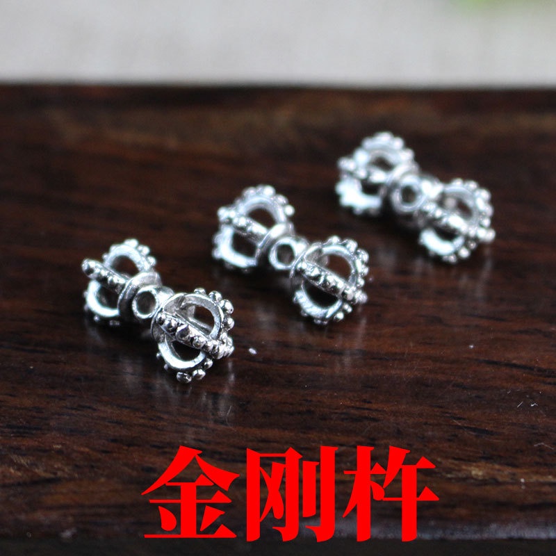 Chuỗi Hạt Phật Giáo Handmade Bằng Hợp Kim Bạc Tây Tạng DIY