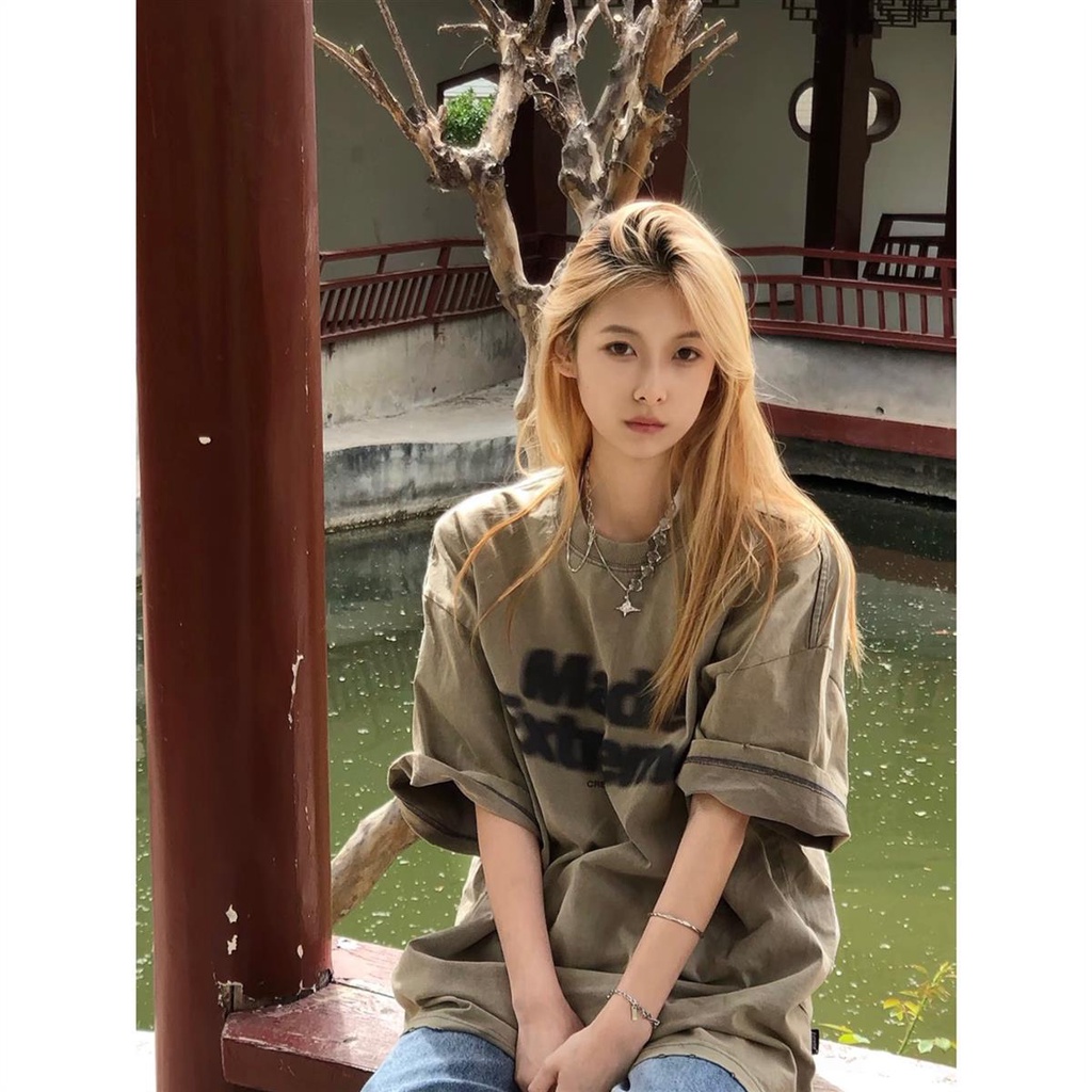 Áo Thun Nữ Ngắn Tay Cổ Tròn Thời Trang Hàn