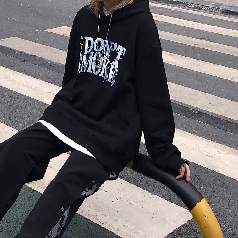 Áo hoodie màu đen ORDERTAOBAO