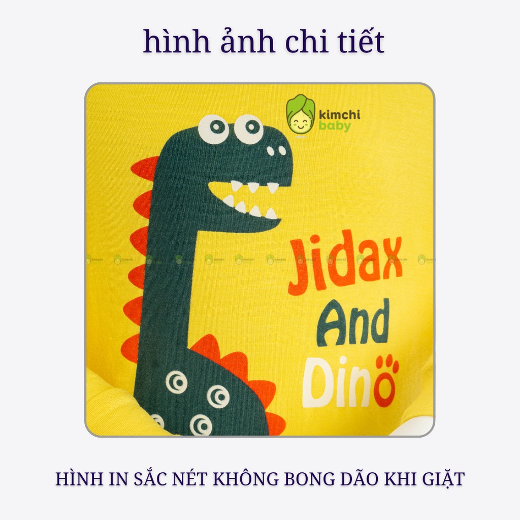 Bộ Dài Tay Cho Bé Gái, Bé Trai Minky Mom Vải Thun Lạnh Động Vật Dễ Thương, Bộ Quần Áo Trẻ Em Thu Đông MKMTD2169