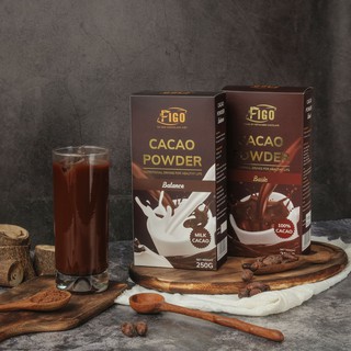GÂY NGHIỆN Bột Socola đắng 80% cacao ít đường dòng Balance Figo 250gram