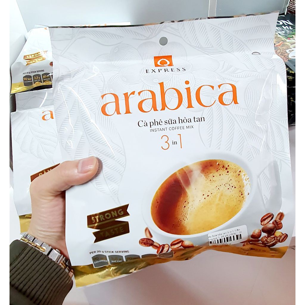 Cà phê sữa hòa tan Arabica Trần Quang 480g (24 gói * 20g)