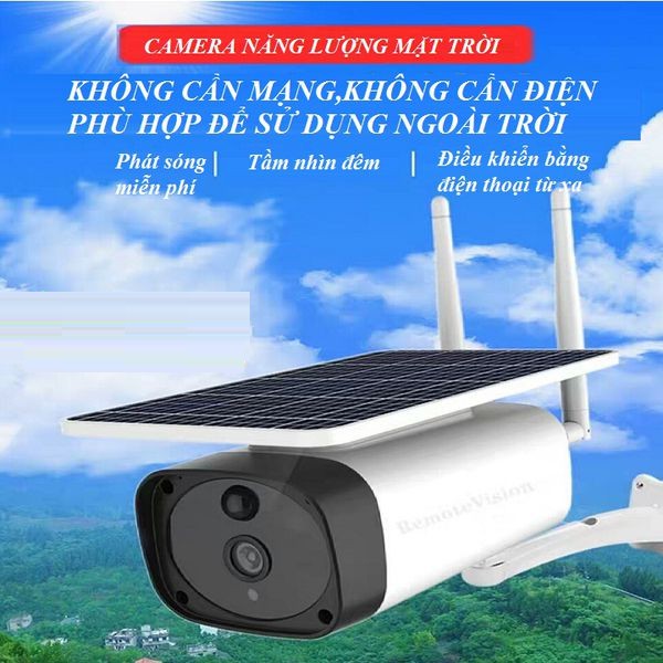 Camera ngoài trời 4G [FREESHIP ] - Camera năng lượng mặt trời dùng sim 4G có cảm ứng chống trộm bảo hành 12 tháng