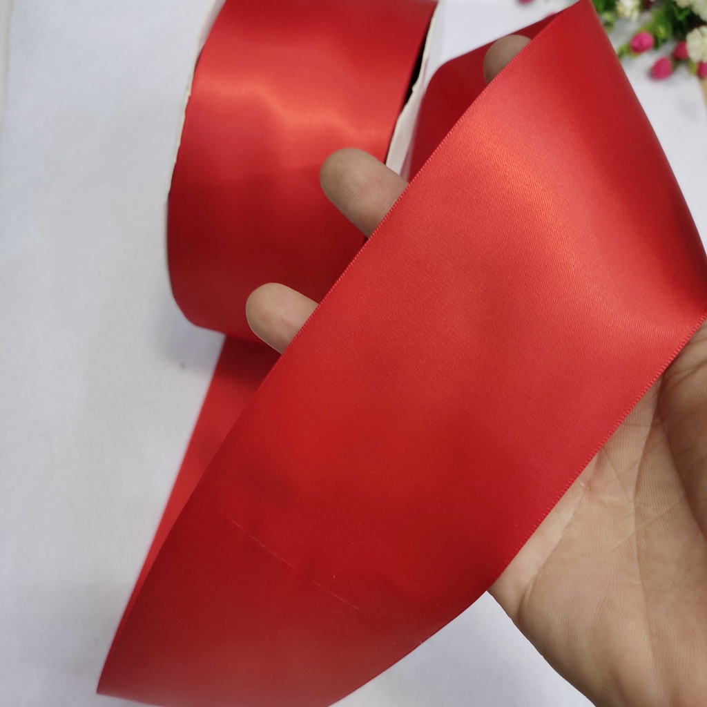 Ruy băng lụa vải bản to  Đẹp  gói quà, làm nơ, trang trí decor, noel, giáng sinh, phụ kiện handmade Pinky