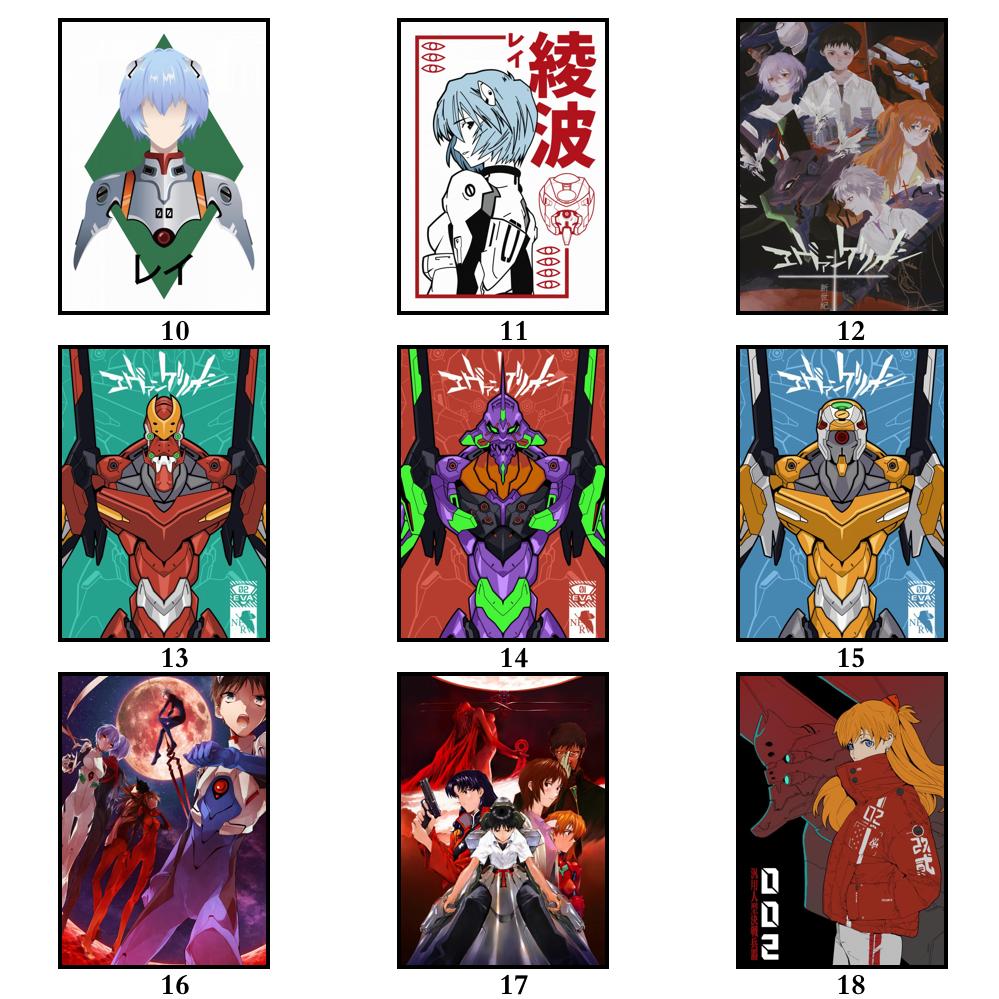 Tranh treo tường EVA 41 thiết kế họa tiết Anime NEON GENESIS EVANGELION màu trắng cho quán cà phê/nhà/quán Bar 2