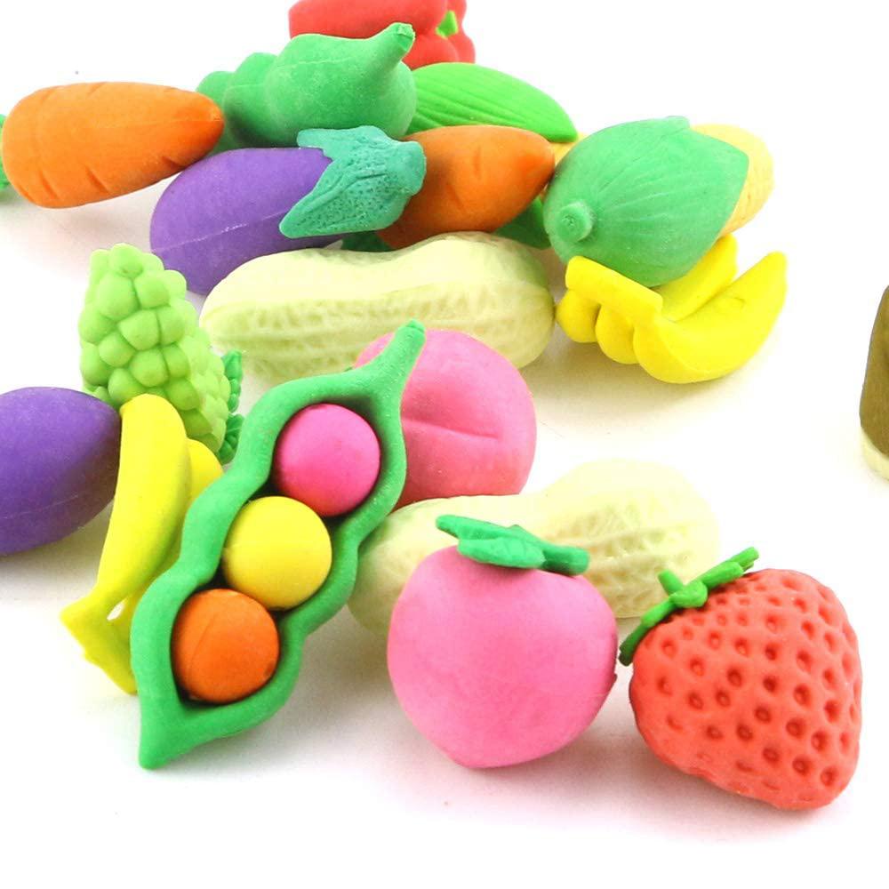 Cục Tẩy Hình Trái Cây Mini Nhiều Màu Sắc Không Độc Hại Có Thể Tháo Rời