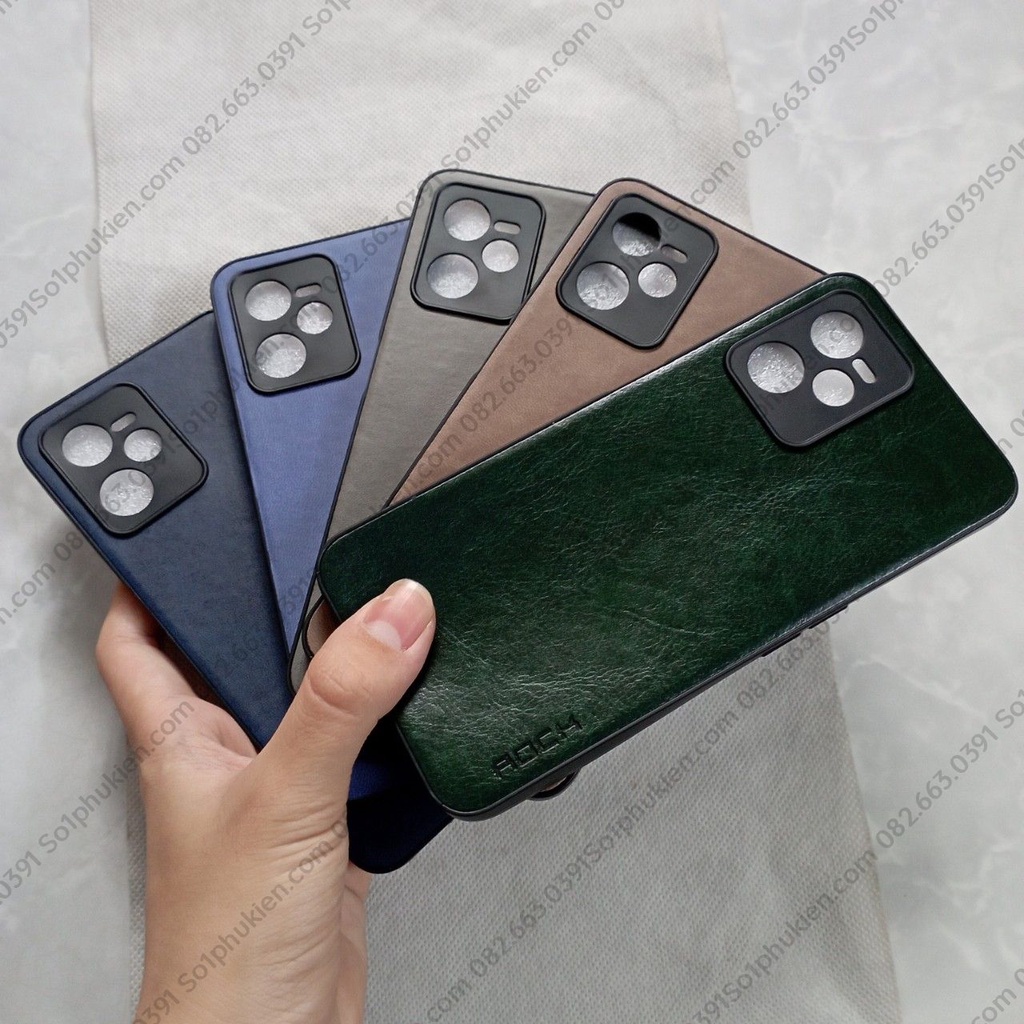 Ốp lưng da Realme C35 / Narzo 50A Prime bảo vệ cam, dẻo cao cấp, chất da mềm mịn bền đẹp