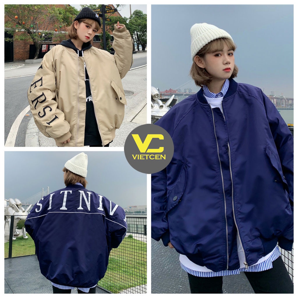 Áo bomber form rộng VERSI áo khoác kaki cá tính_VIETCEN