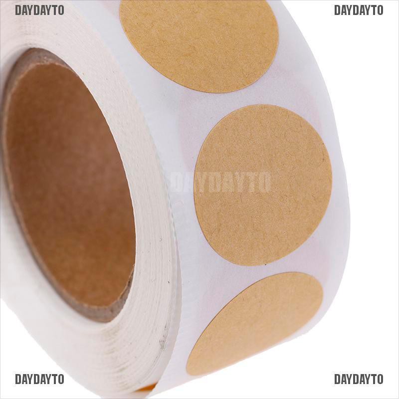 Set 500 Nhãn Dán Tròn Rỗng Dùng Trang Trí Gói Hàng DIY