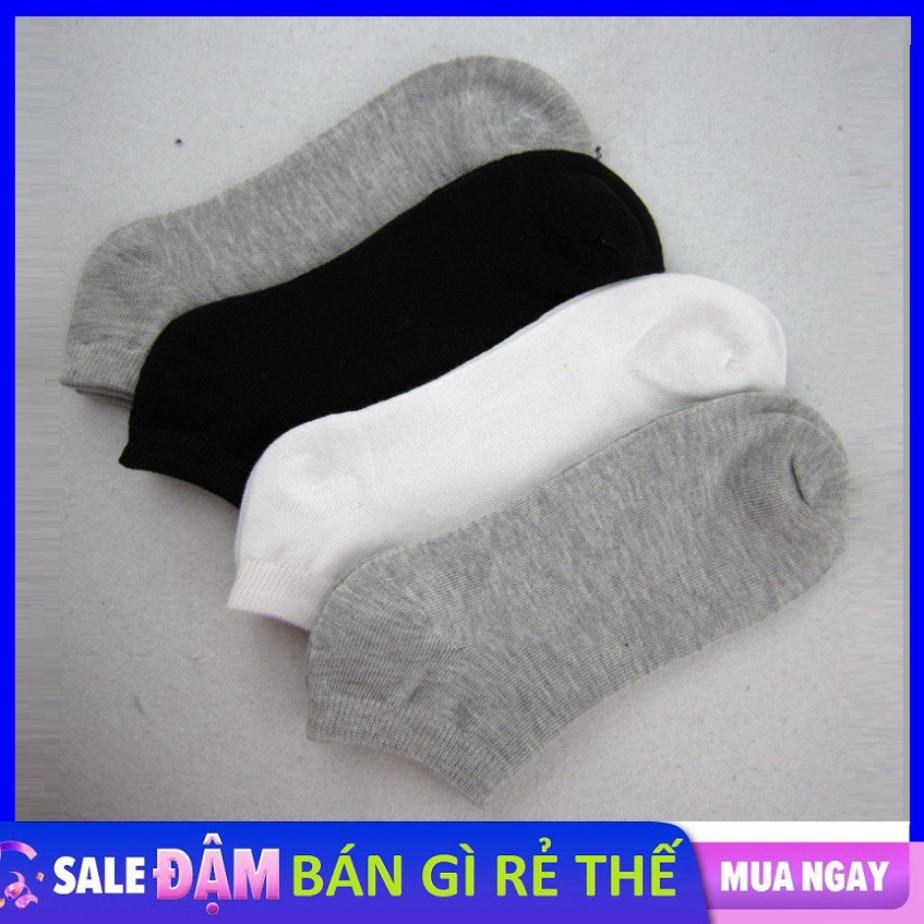 Vớ (Tất) Unisex Cổ Ngắn Trơn Giá Rẻ - Êm chân, không gây bí (Nhiều Màu)