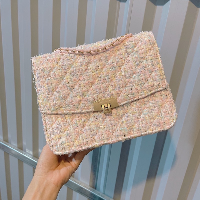Túi CK hồng dạ khoá gập size 24