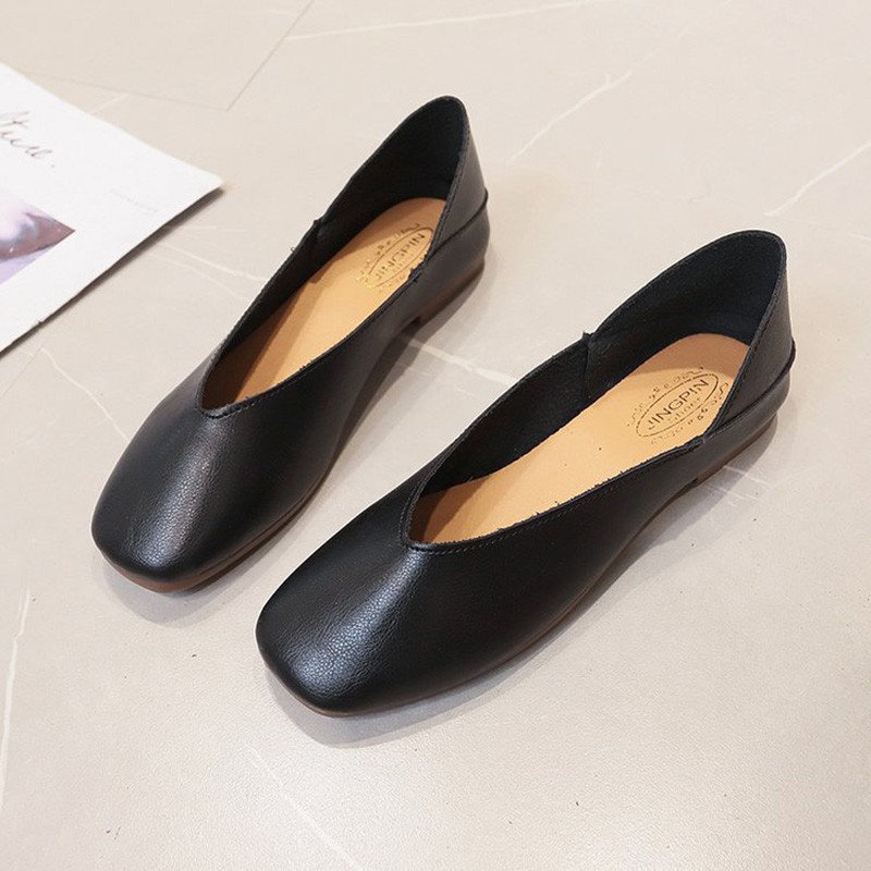 Giày lười đế bằng màu trơn dành cho nữ | BigBuy360 - bigbuy360.vn