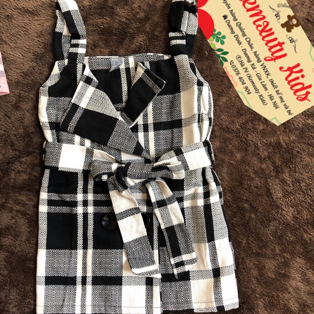 đầm ghile kẻ ô zara xả 50k