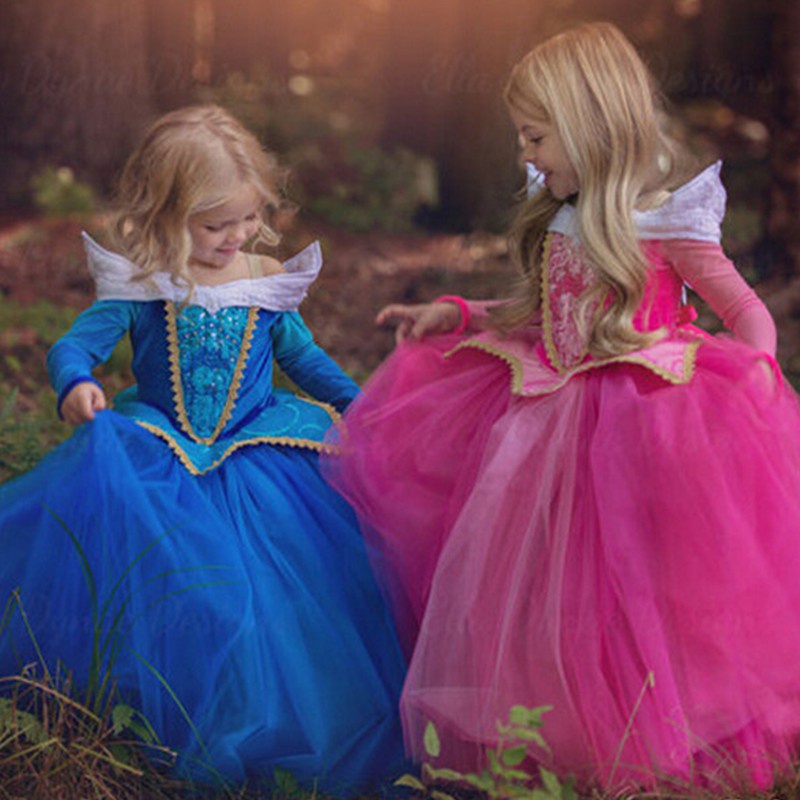 Đầm Công Chúa Bạch Tuyết Cho Bé Gái Chơi Hóa Trang