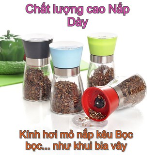 [Thủy tinh dày ] Máy Cối Xay Tiêu Và Gia Vị Cầm Tay Mini Tiện Dụng