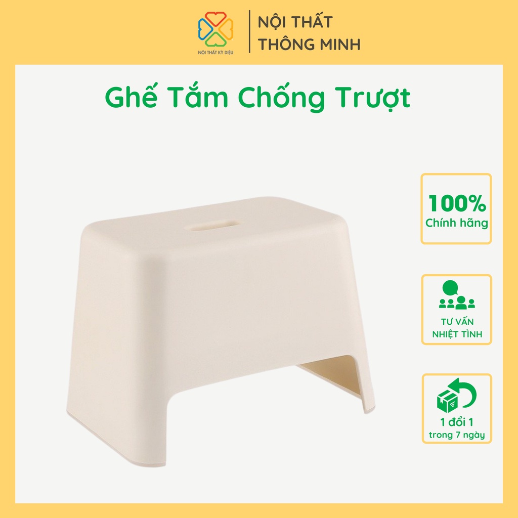 Ghế Tắm Cho Người Già Chống Trượt Chịu Lực Tốt Đúc Nhựa Nguyên Khối Tránh Biến Dạng