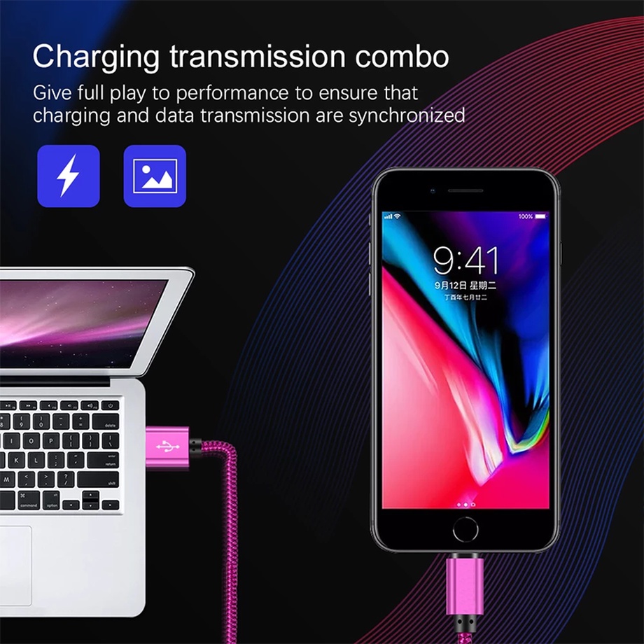 Cáp sạc nhanh 1m 2m 3m chất lượng cao cho Ip12 11 Pro Max 6 S 6s 7 8 Plus 11 X Xs Max Xr X 5s