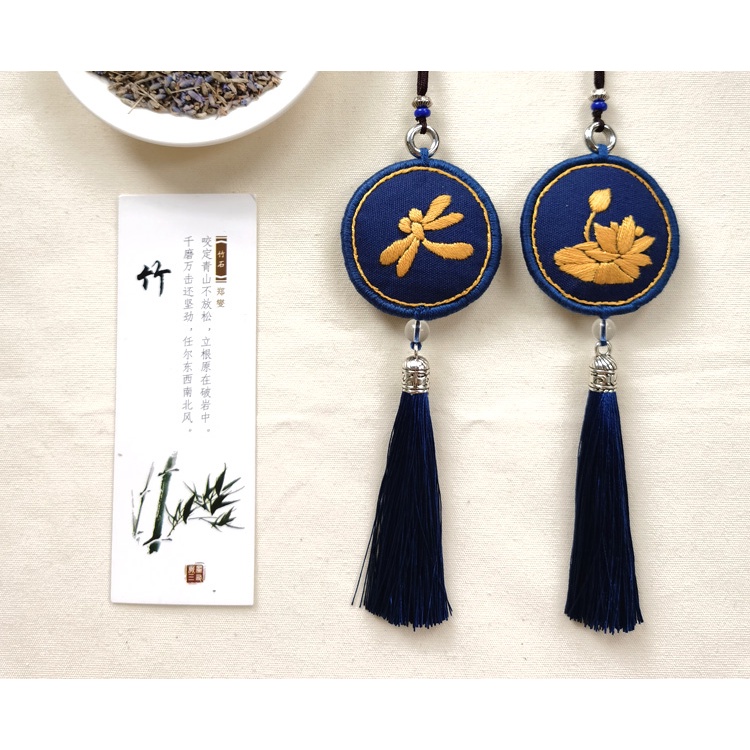 Túi Thơm Tự Thêu Tay Thủ Công - Hoa Sen Thanh Tịnh - Quà tặng May Mắn Bình An Bộ Kit nguyên liệu DIY Handmade - Mie Shop