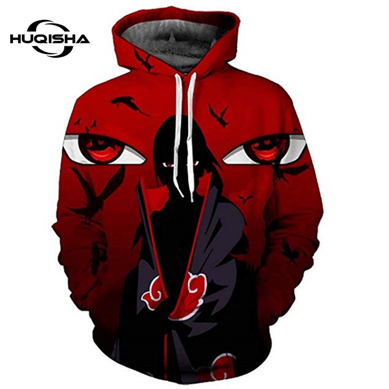 Áo khoác hoodie họa tiết anime naruto uchiha itachi thời trang cho nam và nữ HUQISHA