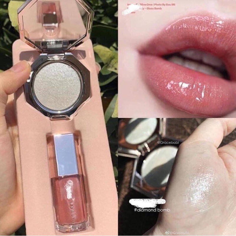 Set Highlight + Son bóng Fussy Fenty Beauty | BigBuy360 - bigbuy360.vn