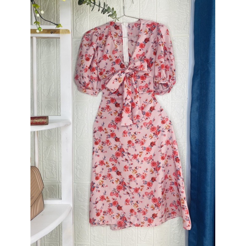 Đầm maixi dày thắt nơ from rộng mùa hè | BigBuy360 - bigbuy360.vn