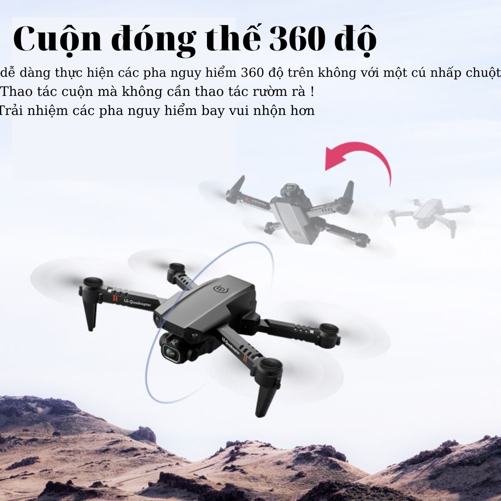 Máy bay camera 4k flycam mini giá rẻ ⚡️BẢO HÀNH 24 THÁNG⚡️ Flycam drone XT6 điều khiển từ xa quay phim, chụp ảnh