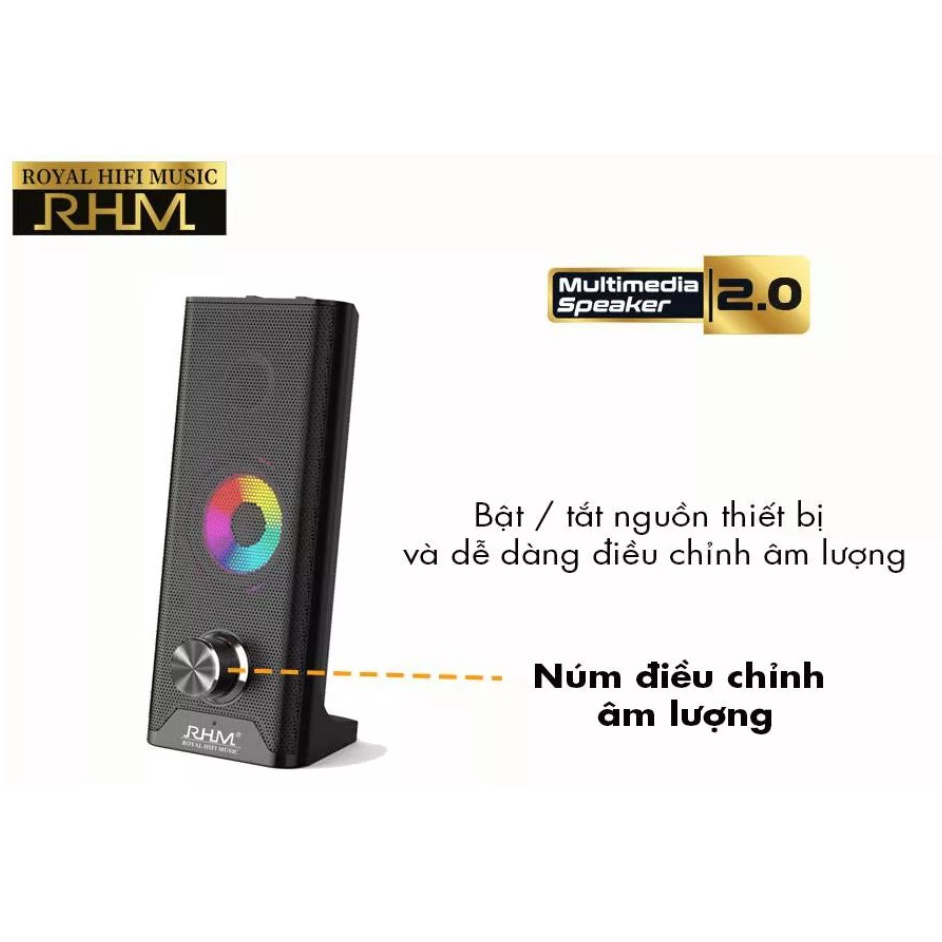 Loa bluetooth RHM RM -116BT 2.0 công suất 3w, kết nối  USB, AUX BH 12 Tháng