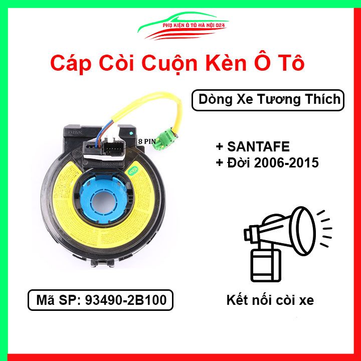 Cáp còi cho xe SANTAFE 2006-2015 Mã 93490-2B100