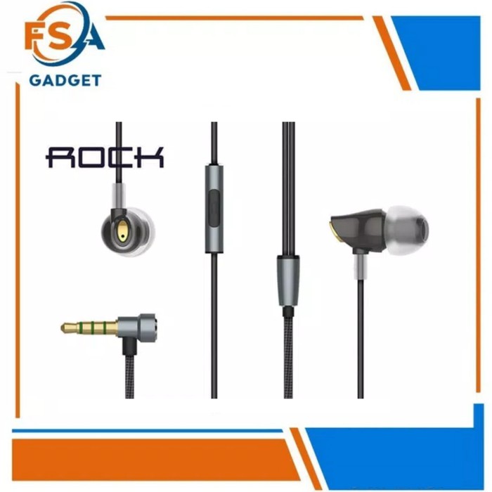 Tai Nghe Iem Rock Zircon Có Mic Chất Lượng Cao - Màu Trắng