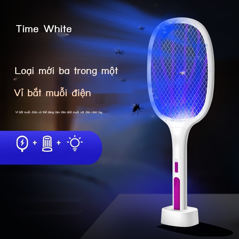 Đèn diệt muỗi điện chính hãng có thể sạc lại gia dụng đa chức năng siêu tốc pin lithium ba trong một tiêu mạnh mẽ