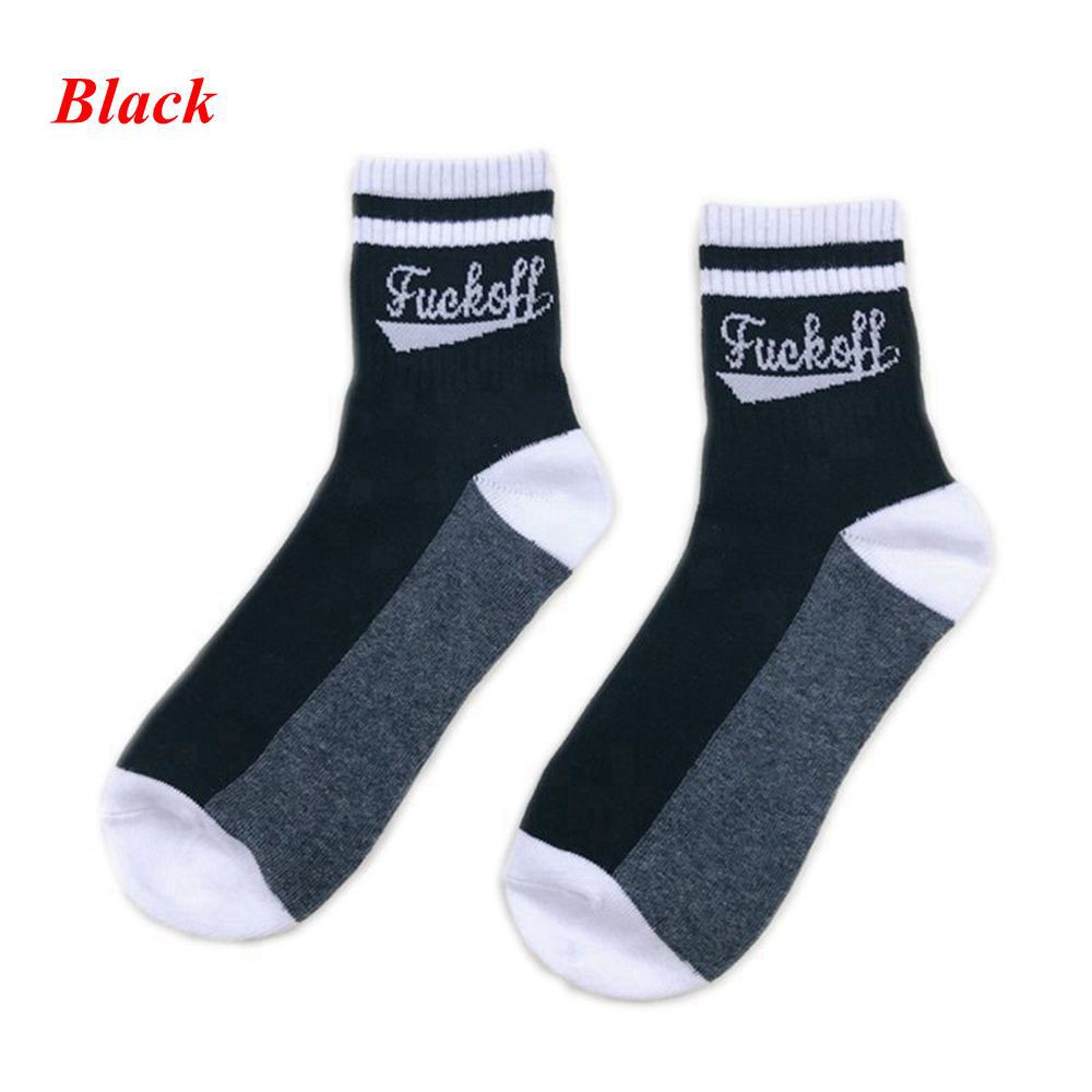 Vớ cotton cổ cao kẻ sọc ngang phong cách Harajuku cá tính