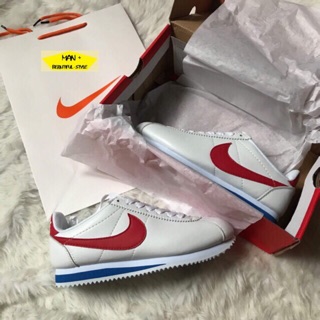 (Full box) Giày thể thao Cortez trắng vạch đỏ đế vạch xanh