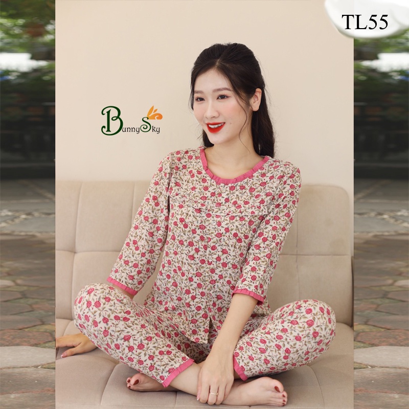 [Bunnysky] Đồ bộ mặc nhà đẹp, quần áo sau sinh thu đông