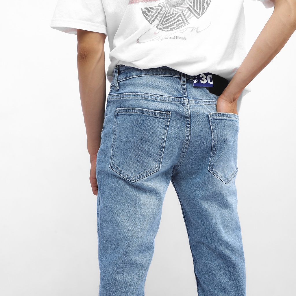 Quần Jean nam Satoshi SAQJ70 Cerulean Slimfit tôn dáng, trẻ trung , chất liệu co giãn ít