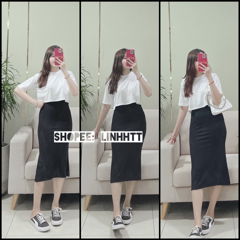 NEW | SET ÁO THUN CHÂN VÁY ĐUÔI CÁ ÔM BODY DÁNG DÀI