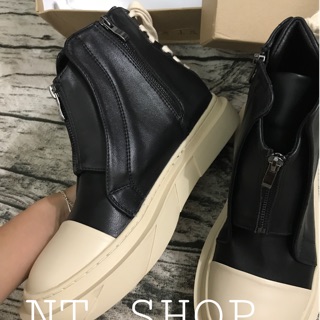 giày RO buộc dây sau khoá đen