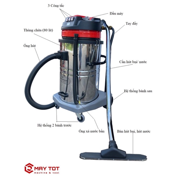 Máy hút bụi Công nghiệp Sunmax