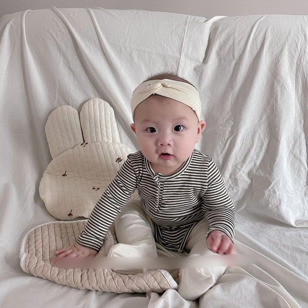 Gối mỏng sơ sinh Dottodot nội địa Hàn Quốc thêu họa tiết