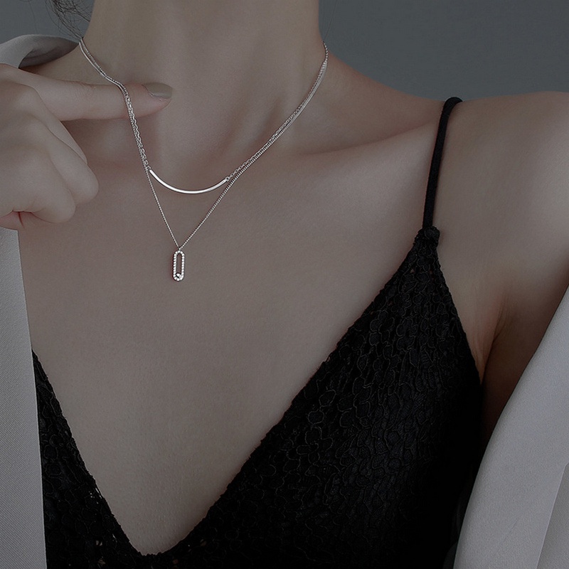 Thời trang nữ nụ cười Vòng cổ hai lớp Trang sức vòng cổ