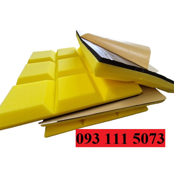 Mút tiêu âm cách âm vuông nấm to  tích hợp cao su chống rung 50x50x6cm