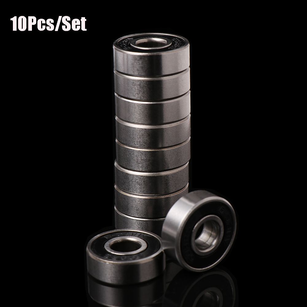 10 vòng bi 608RS bằng thép carbon bền chống mòn nhiều màu sắc dành cho ván trượt
