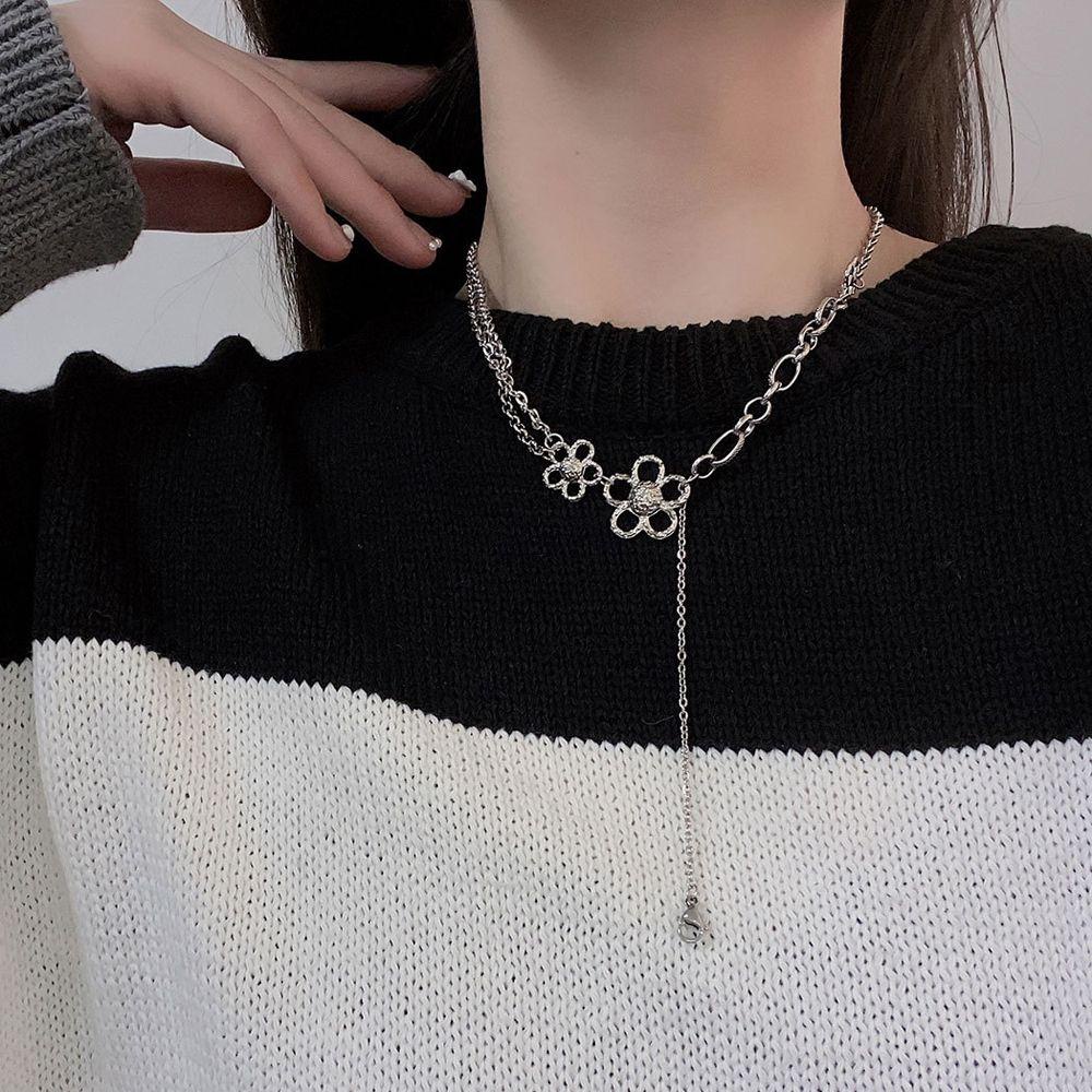 MXGOODS Vòng cổ Bằng Thép Titan Thiết Kế Thời Trang Đường Phố Đơn Giản Sáng Tạo