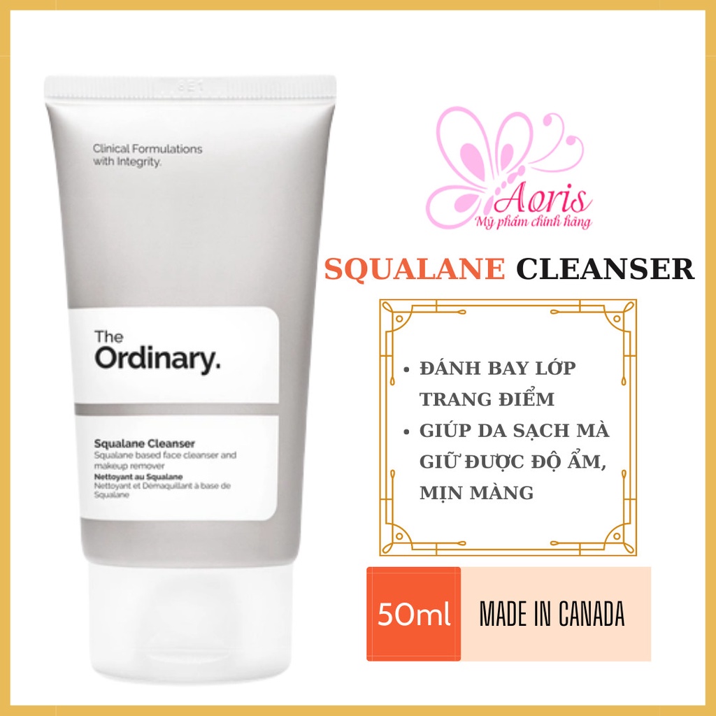 Sữa rửa mặt, tẩy trang Squalane Cleanser - The Ordinary